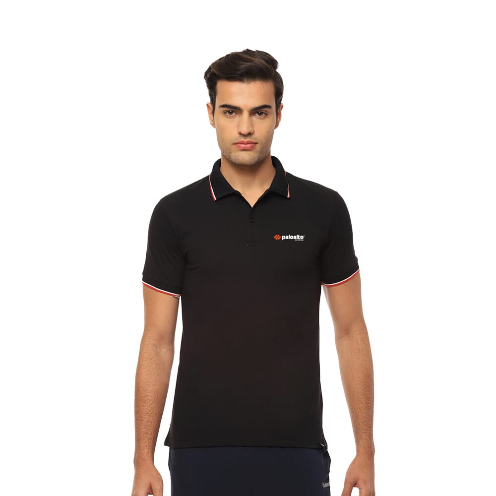 Hummel Eunice Polo T-shirt-Black with Red